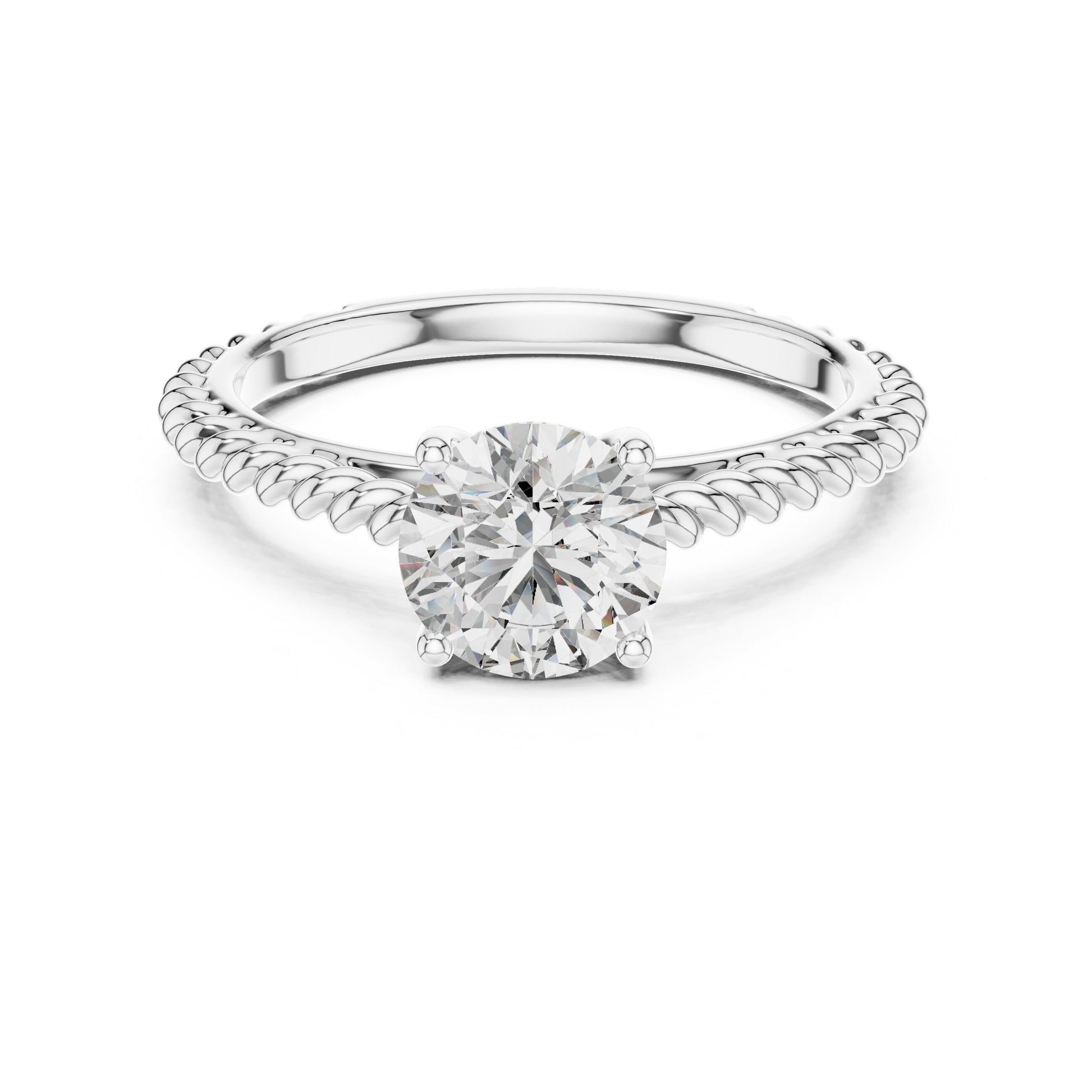 Round Solitaire Lab Grown Diamond Ring