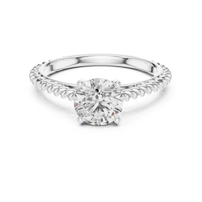 Round Solitaire Lab Grown Diamond Ring