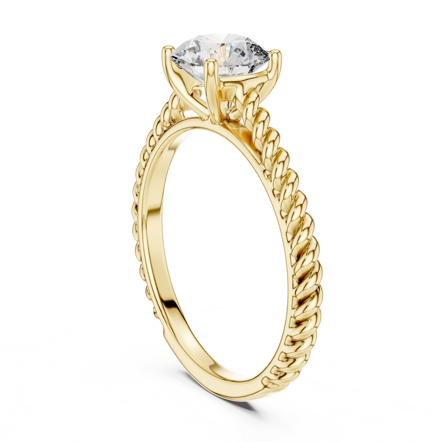 Round Solitaire Lab Grown Diamond Ring