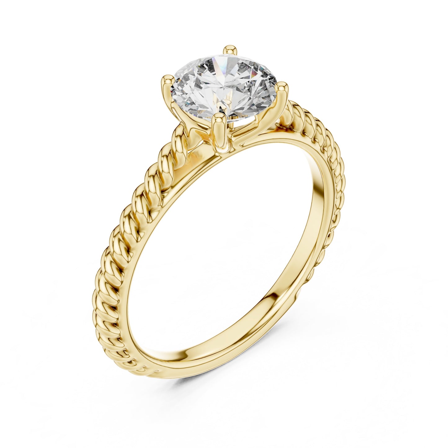 Round Solitaire Lab Grown Diamond Ring