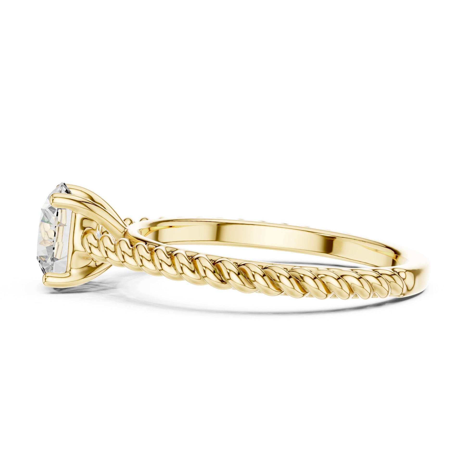 Round Solitaire Lab Grown Diamond Ring