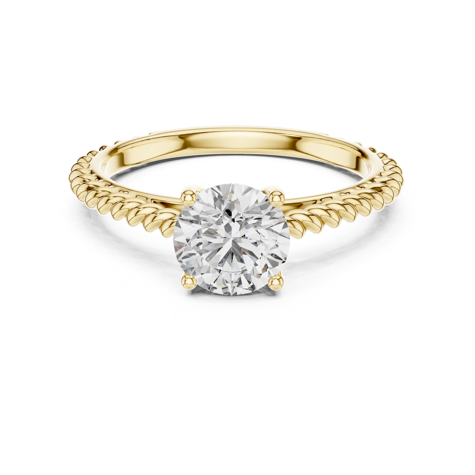 Round Solitaire Lab Grown Diamond Ring