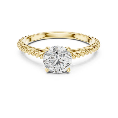 Round Solitaire Lab Grown Diamond Ring