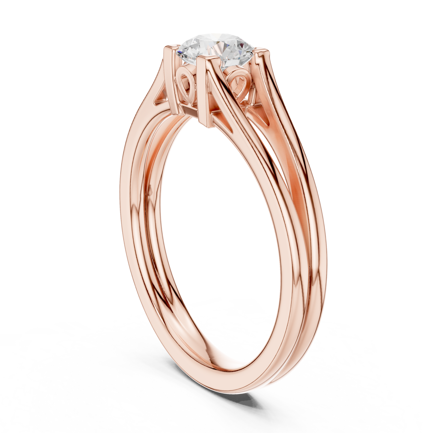 Round Solitaire Lab Grown Diamond Ring