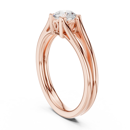 Round Solitaire Lab Grown Diamond Ring