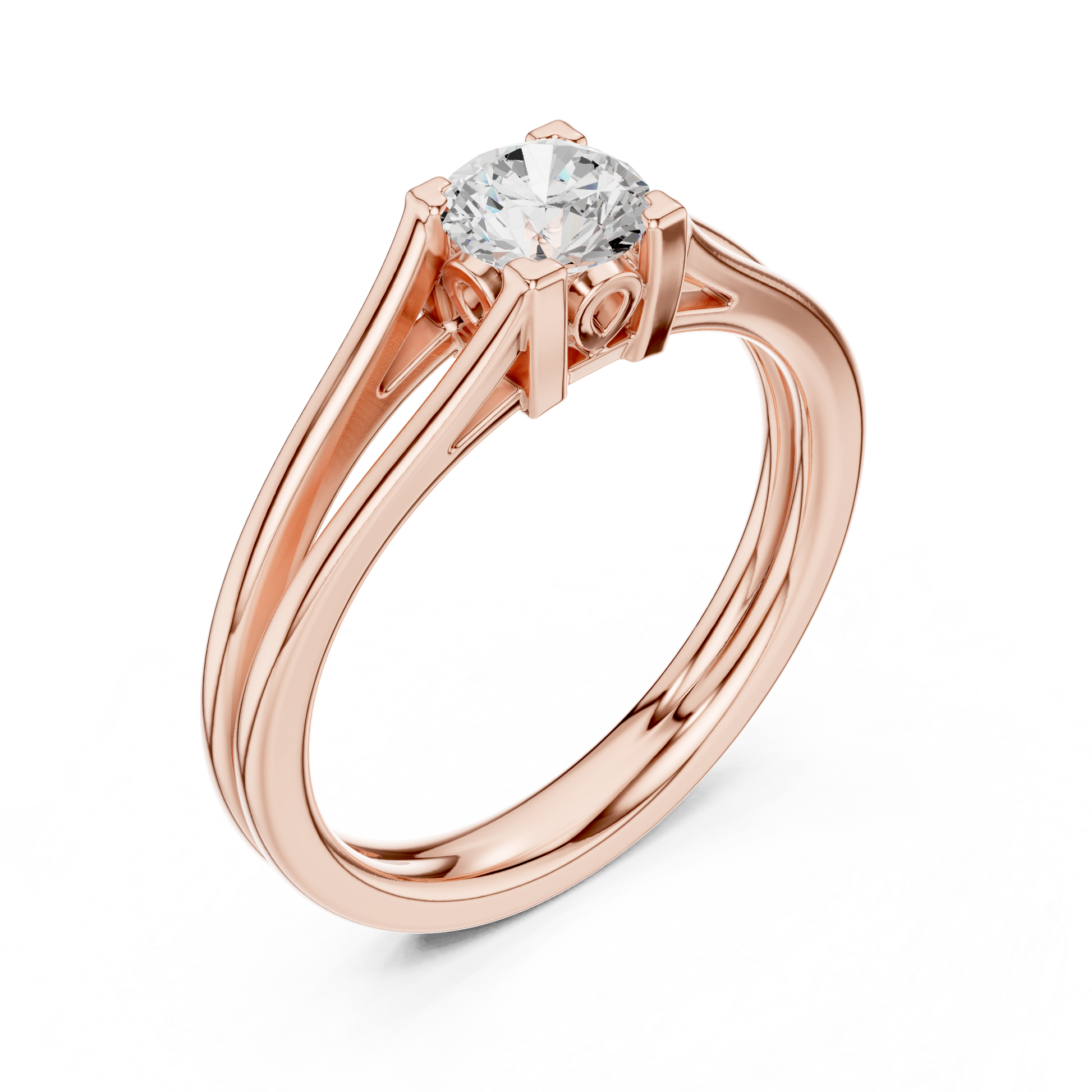 Round Solitaire Lab Grown Diamond Ring