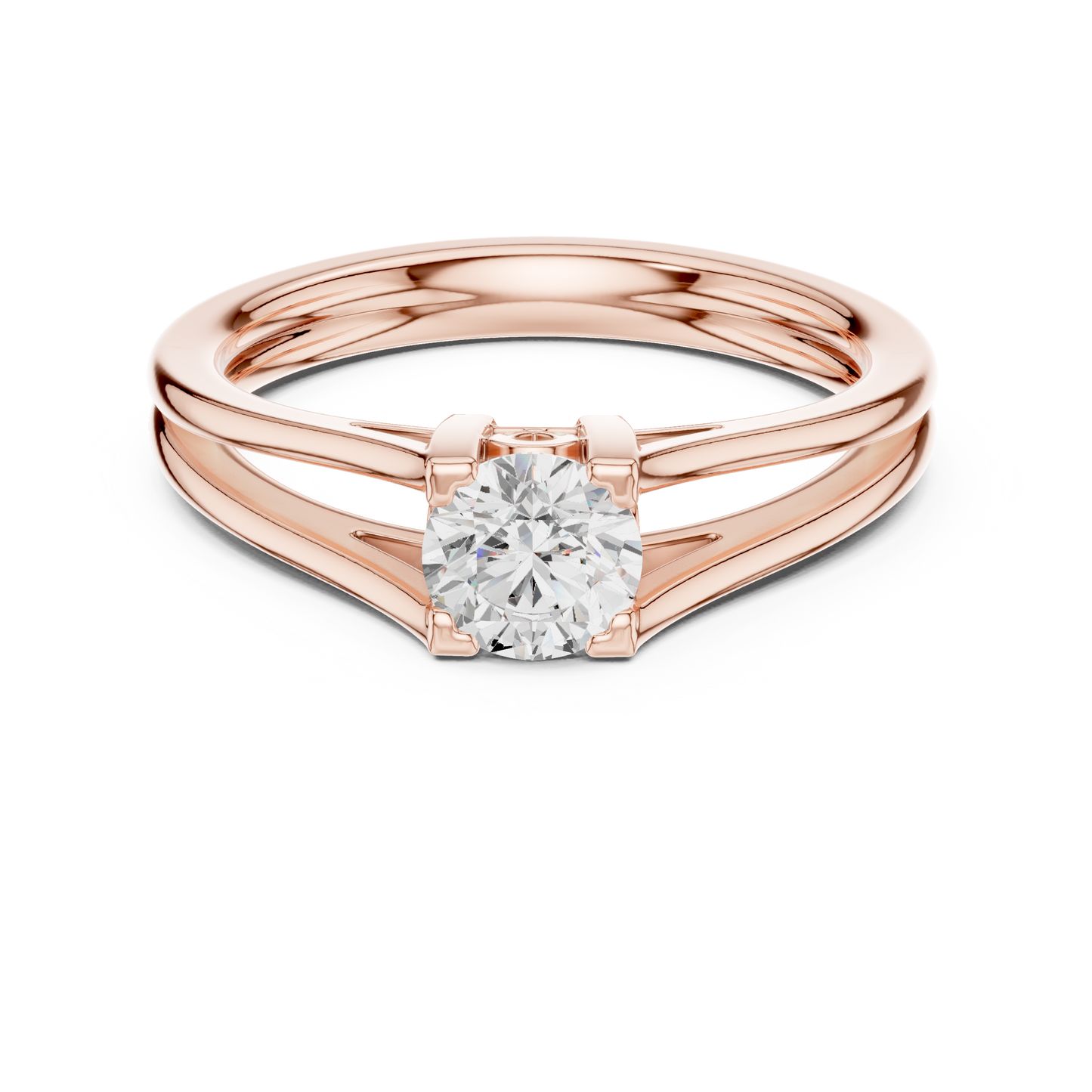 Round Solitaire Lab Grown Diamond Ring