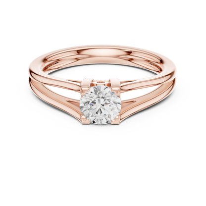 Round Solitaire Lab Grown Diamond Ring