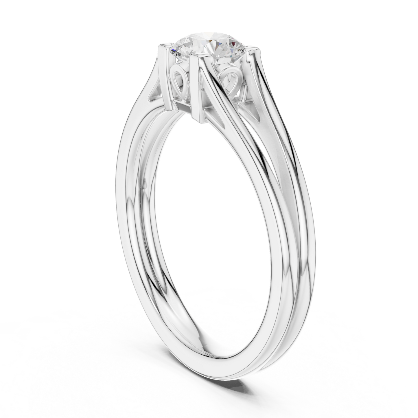 Round Solitaire Lab Grown Diamond Ring