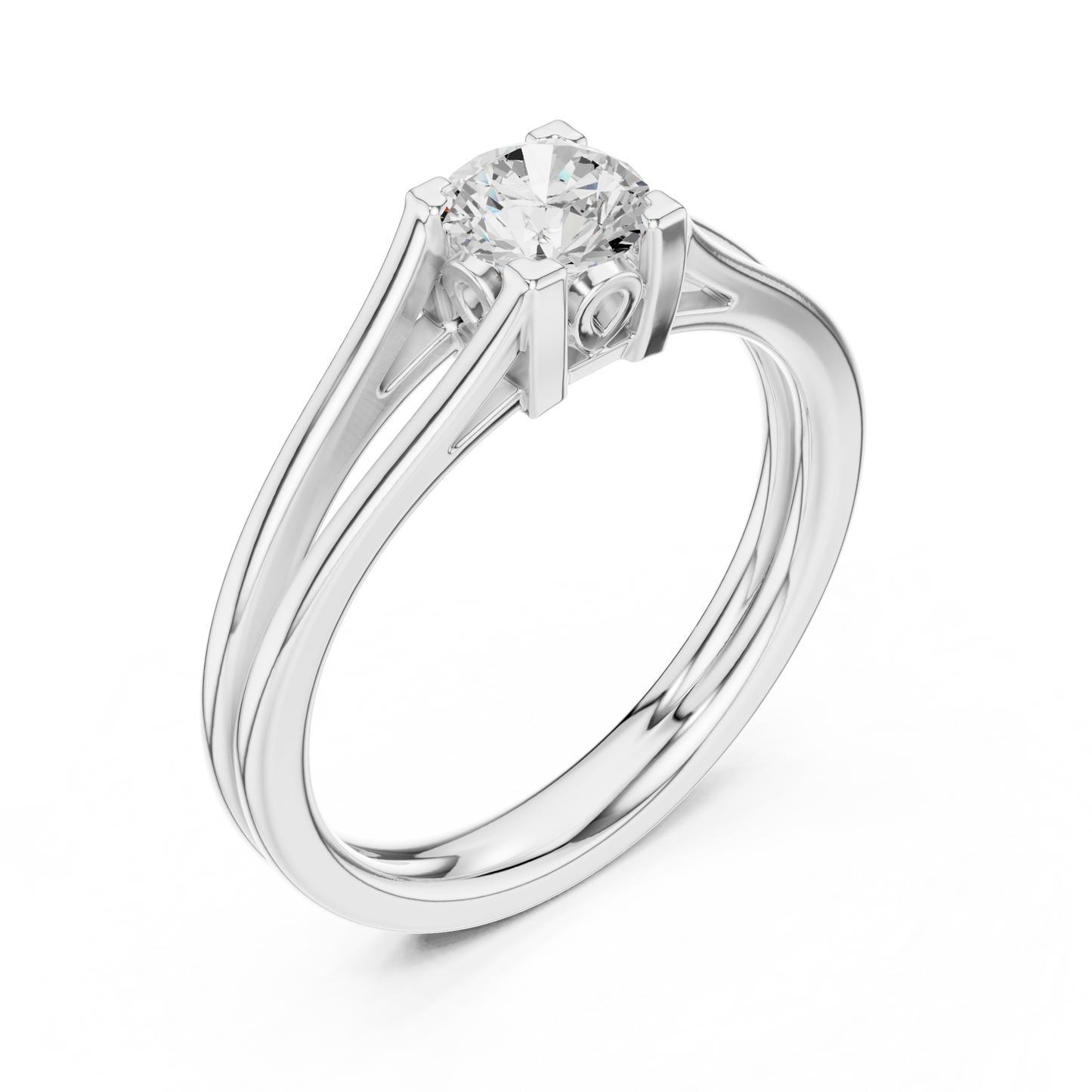Round Solitaire Lab Grown Diamond Ring