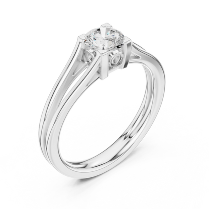 Round Solitaire Lab Grown Diamond Ring