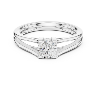 Round Solitaire Lab Grown Diamond Ring