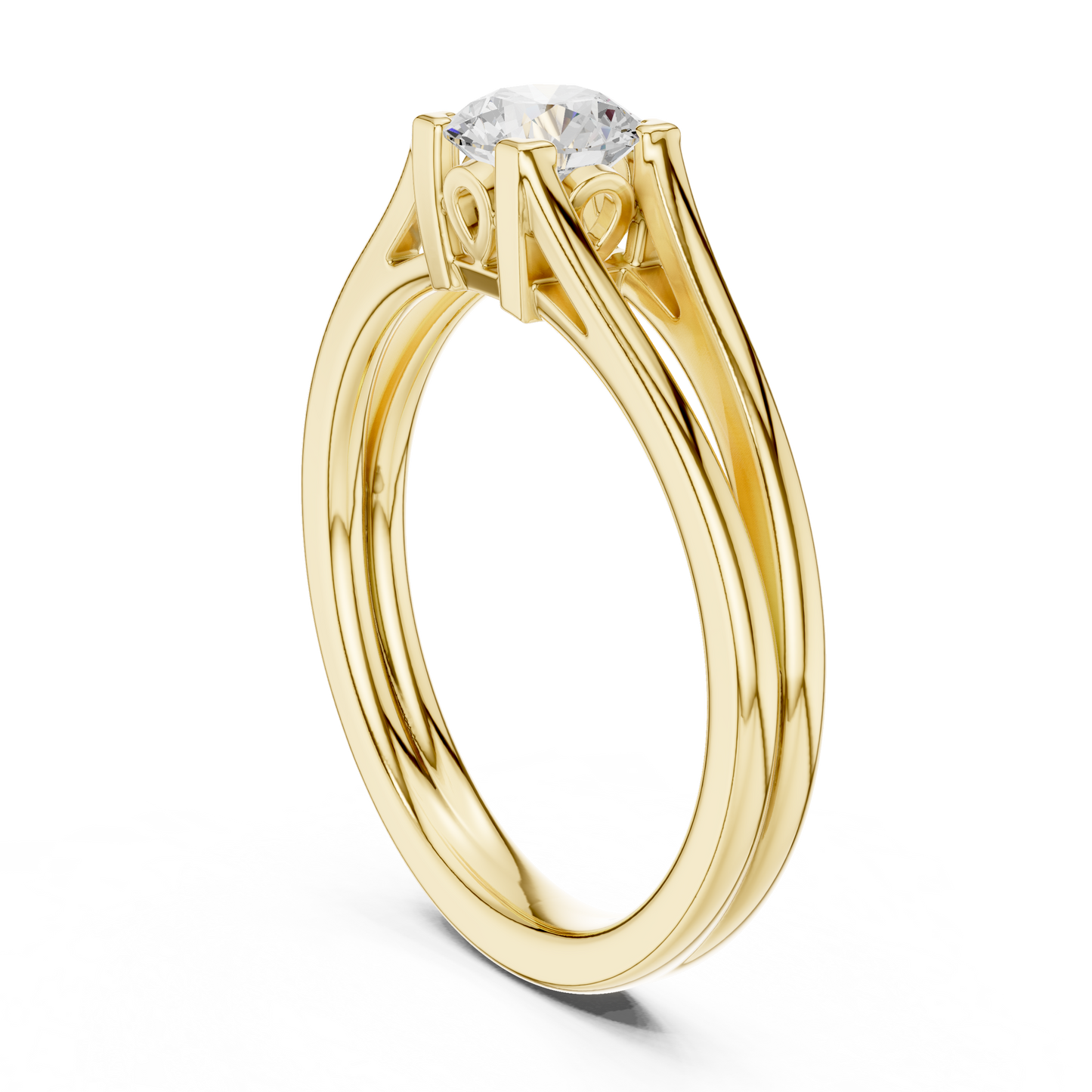 Round Solitaire Lab Grown Diamond Ring