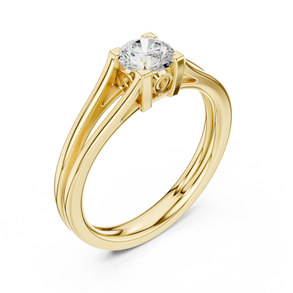 Round Solitaire Lab Grown Diamond Ring