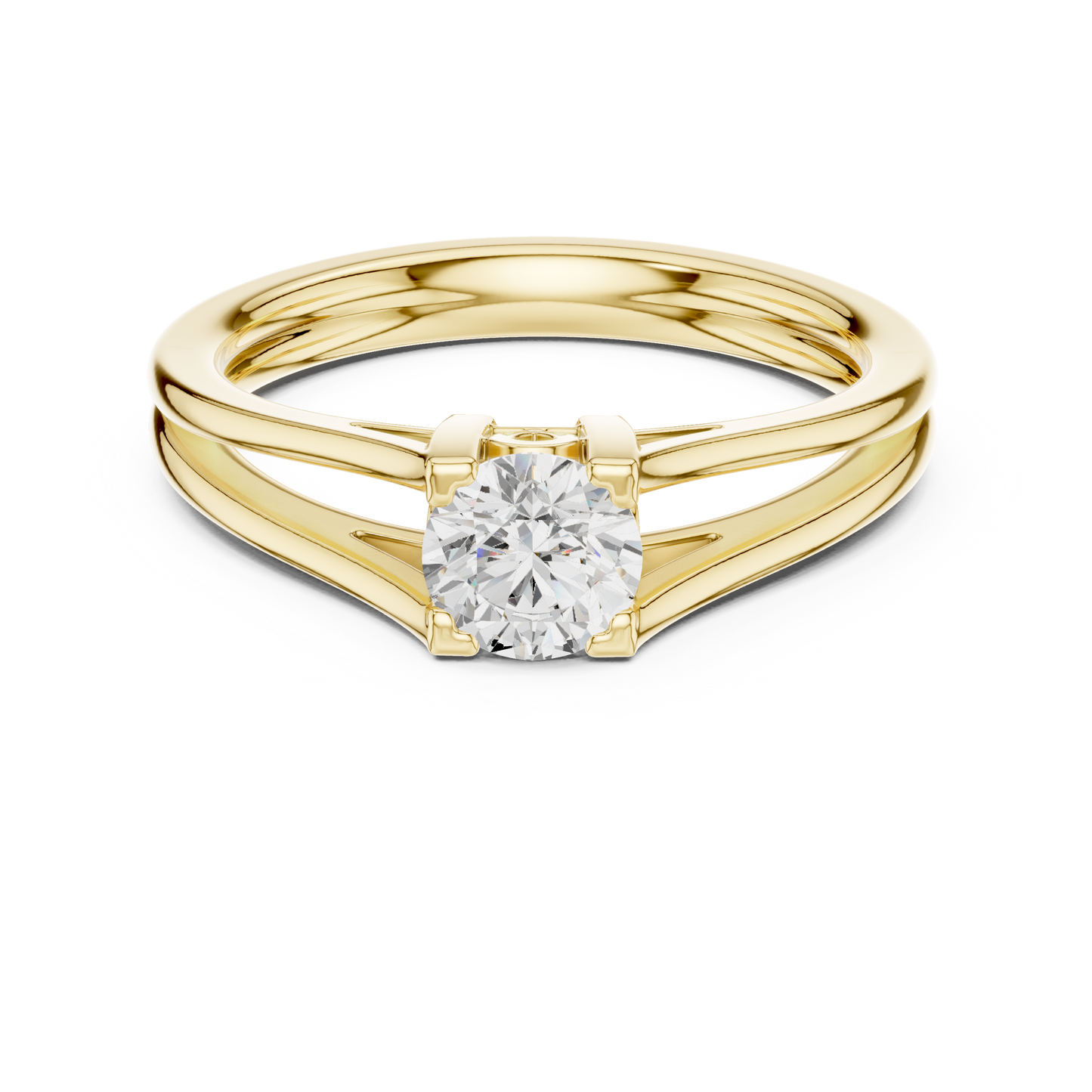 Round Solitaire Lab Grown Diamond Ring