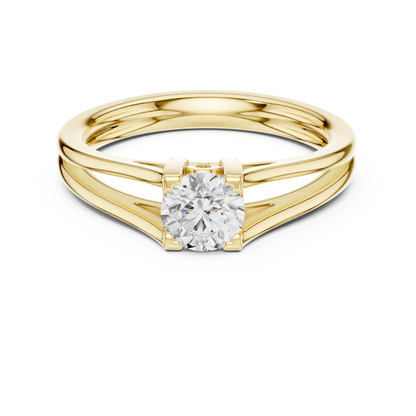 Round Solitaire Lab Grown Diamond Ring
