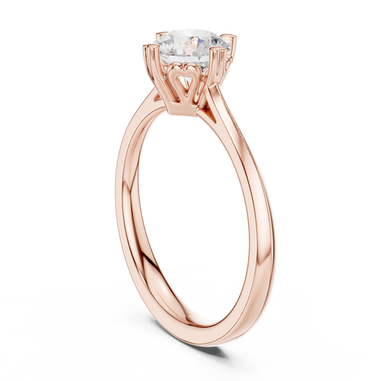 Round Solitaire Lab Grown Diamond Ring