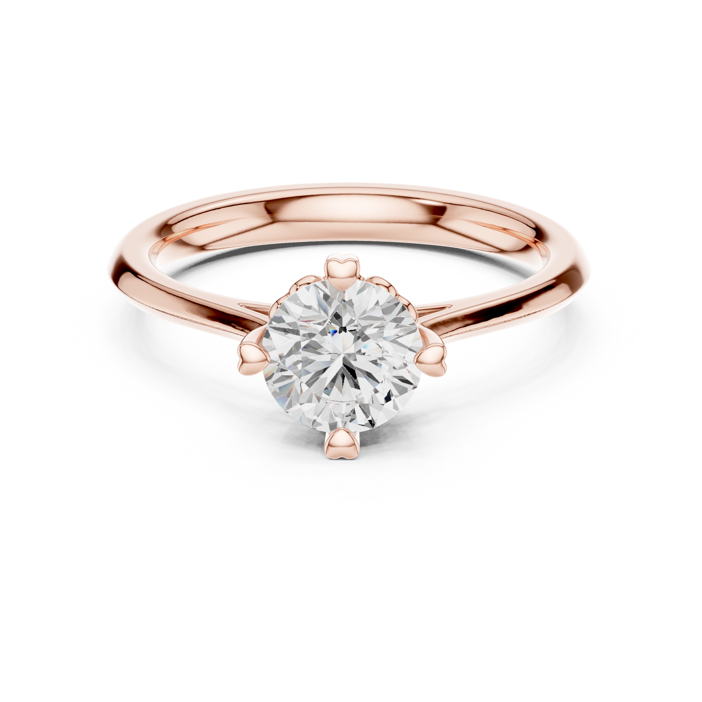 Round Solitaire Lab Grown Diamond Ring