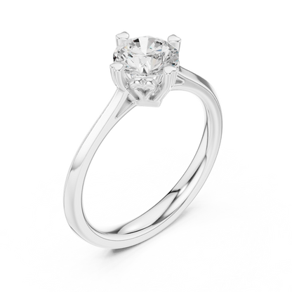 Round Solitaire Lab Grown Diamond Ring