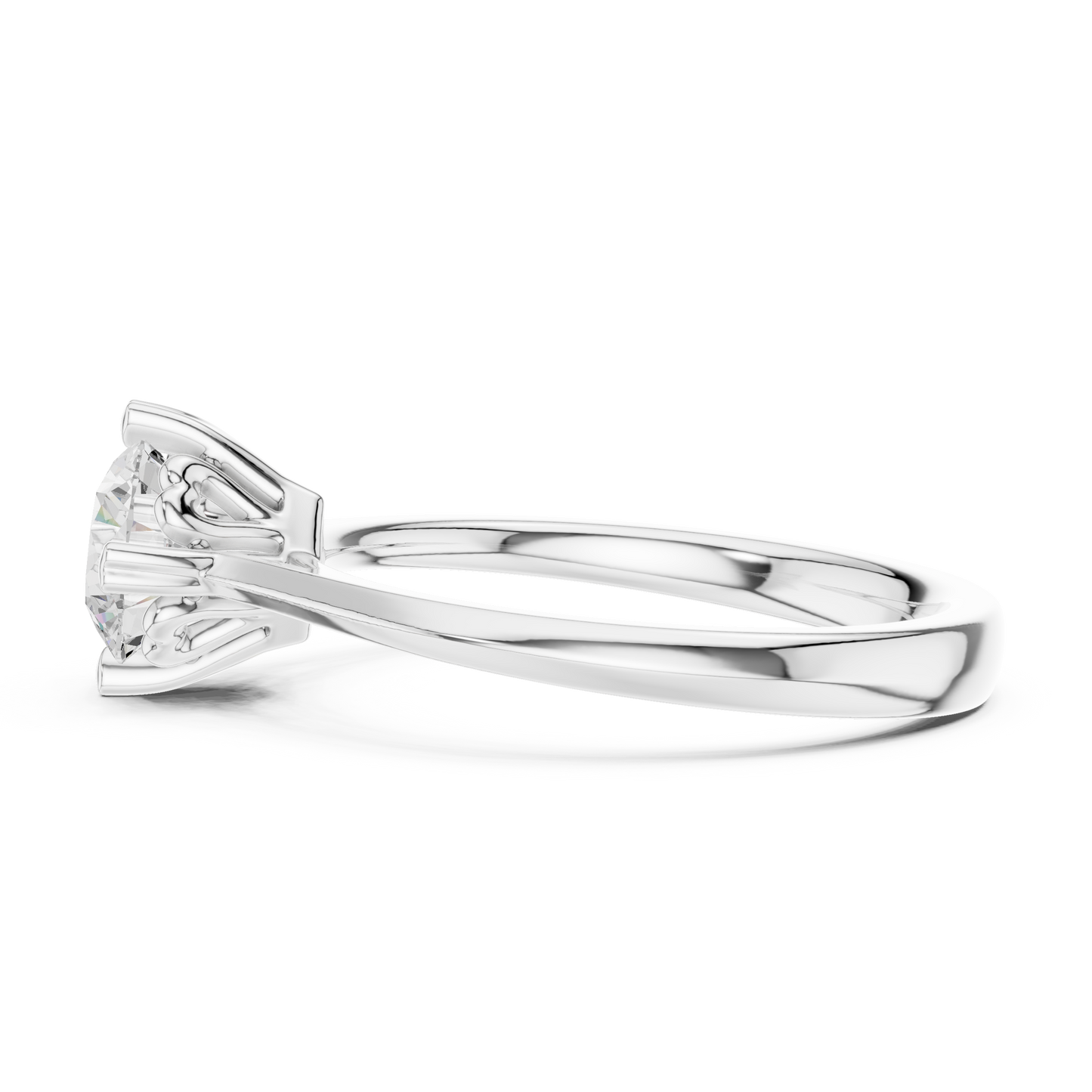 Round Solitaire Lab Grown Diamond Ring
