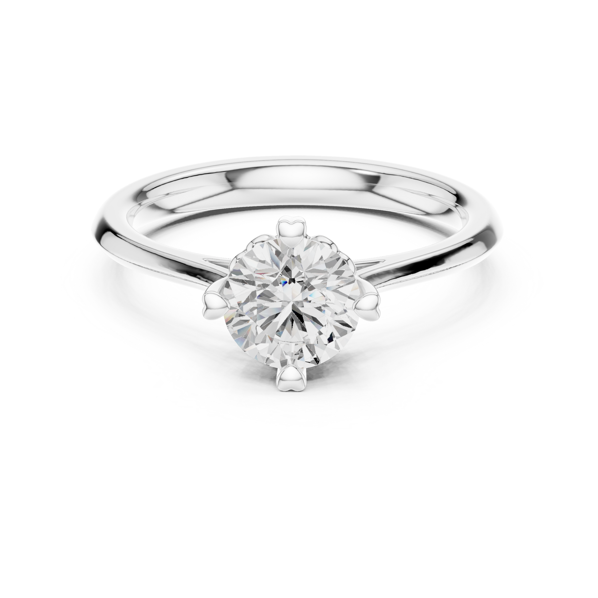 Round Solitaire Lab Grown Diamond Ring
