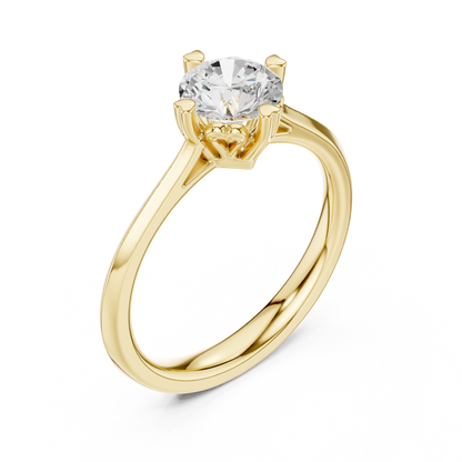 Round Solitaire Lab Grown Diamond Ring