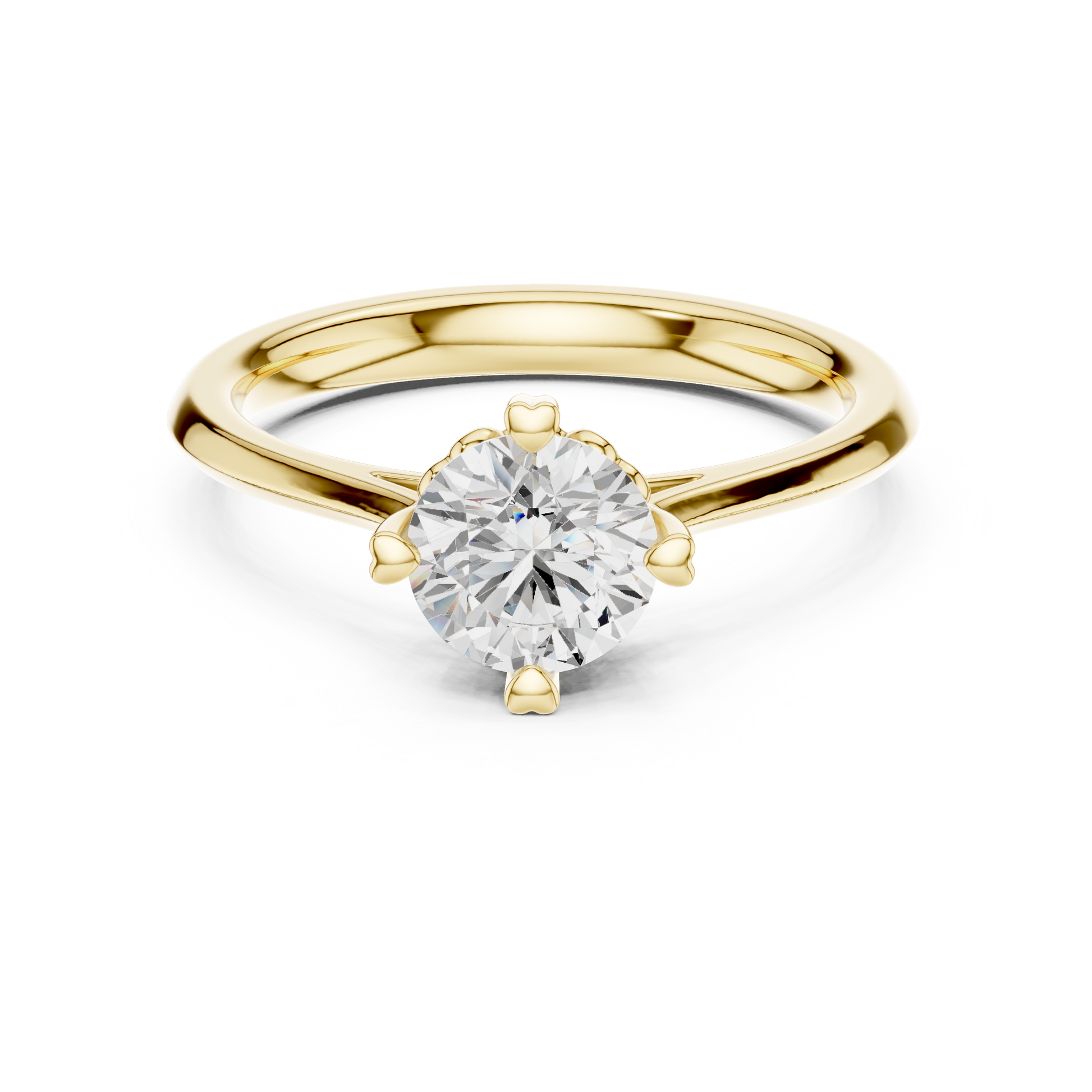 Round Solitaire Lab Grown Diamond Ring