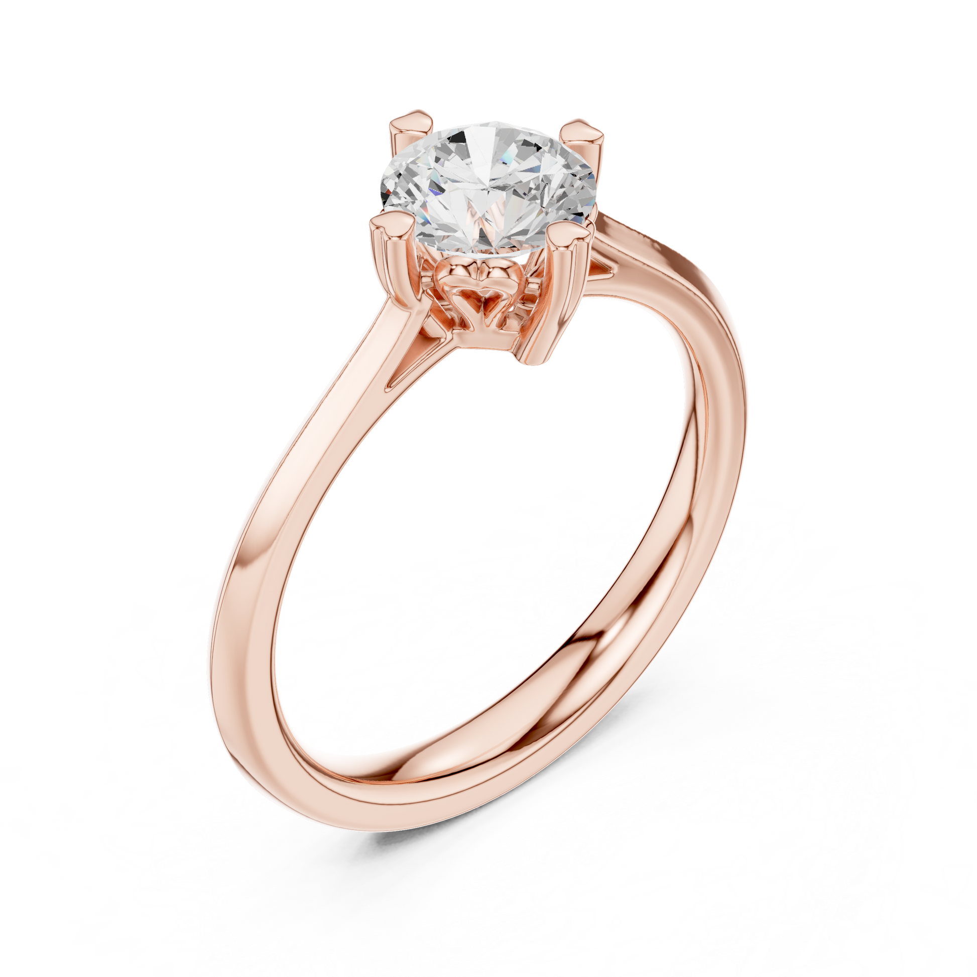 Round Solitaire Lab Grown Diamond Ring