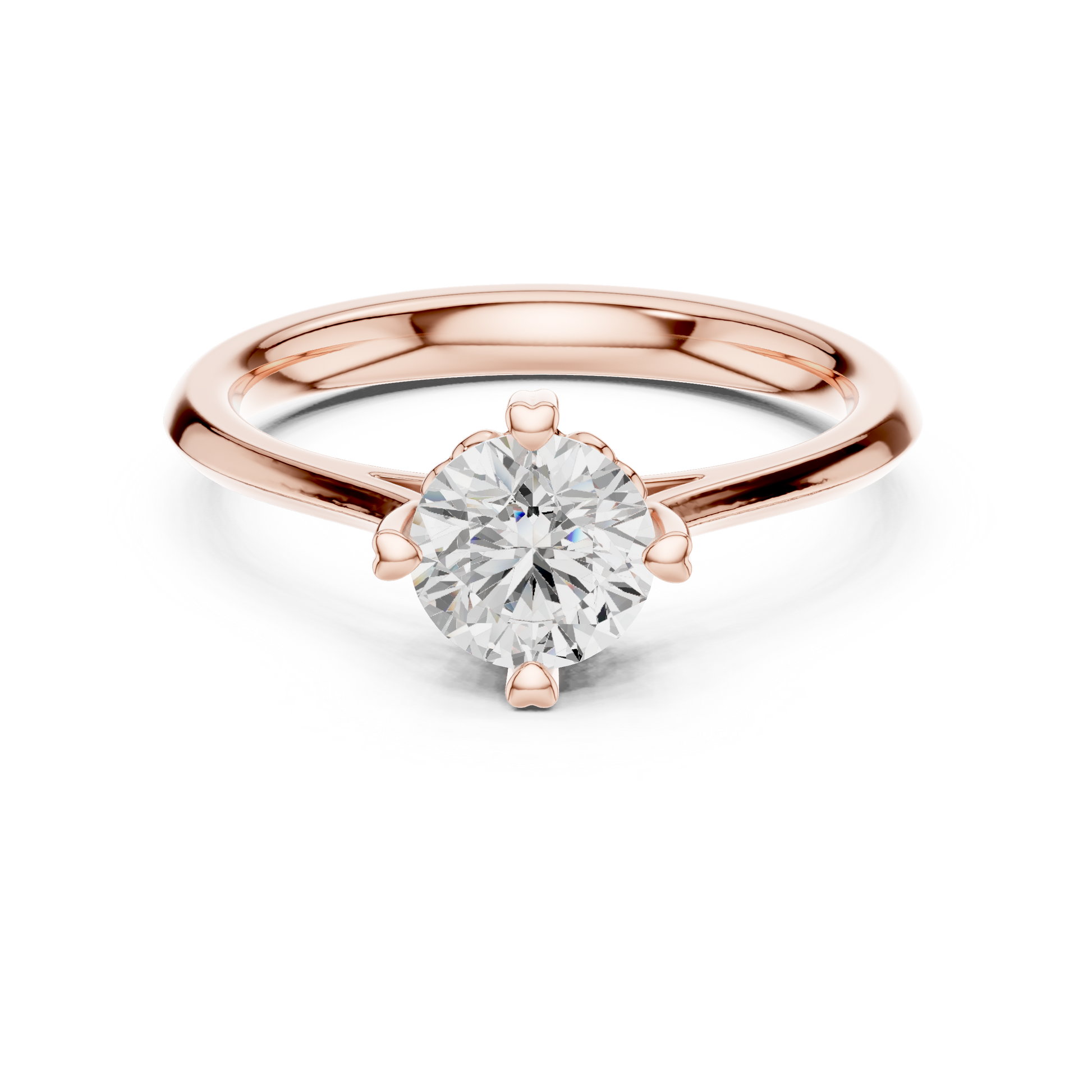 Round Solitaire Lab Grown Diamond Ring
