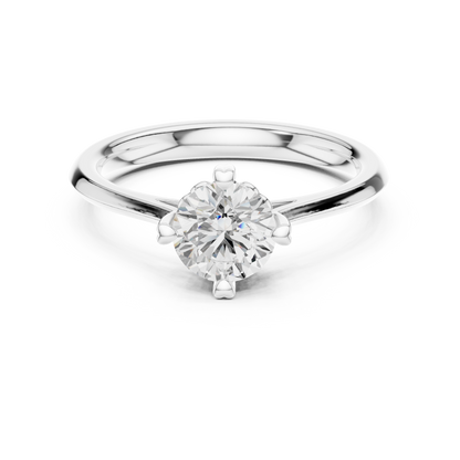 Round Solitaire Lab Grown Diamond Ring