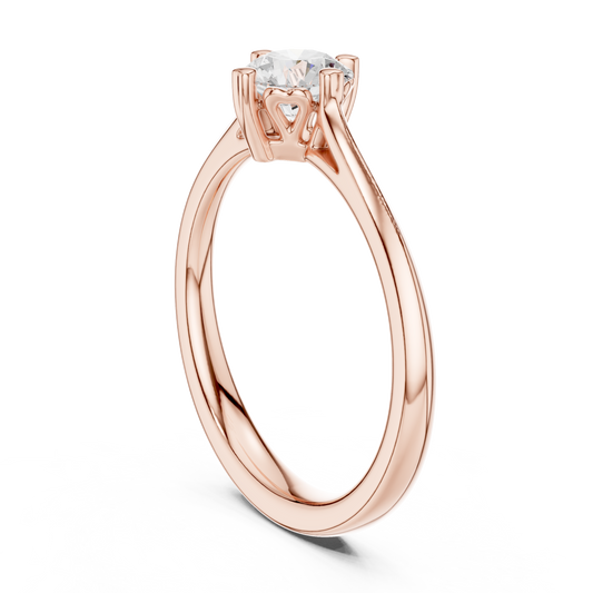 Round Solitaire Lab Grown Diamond Ring