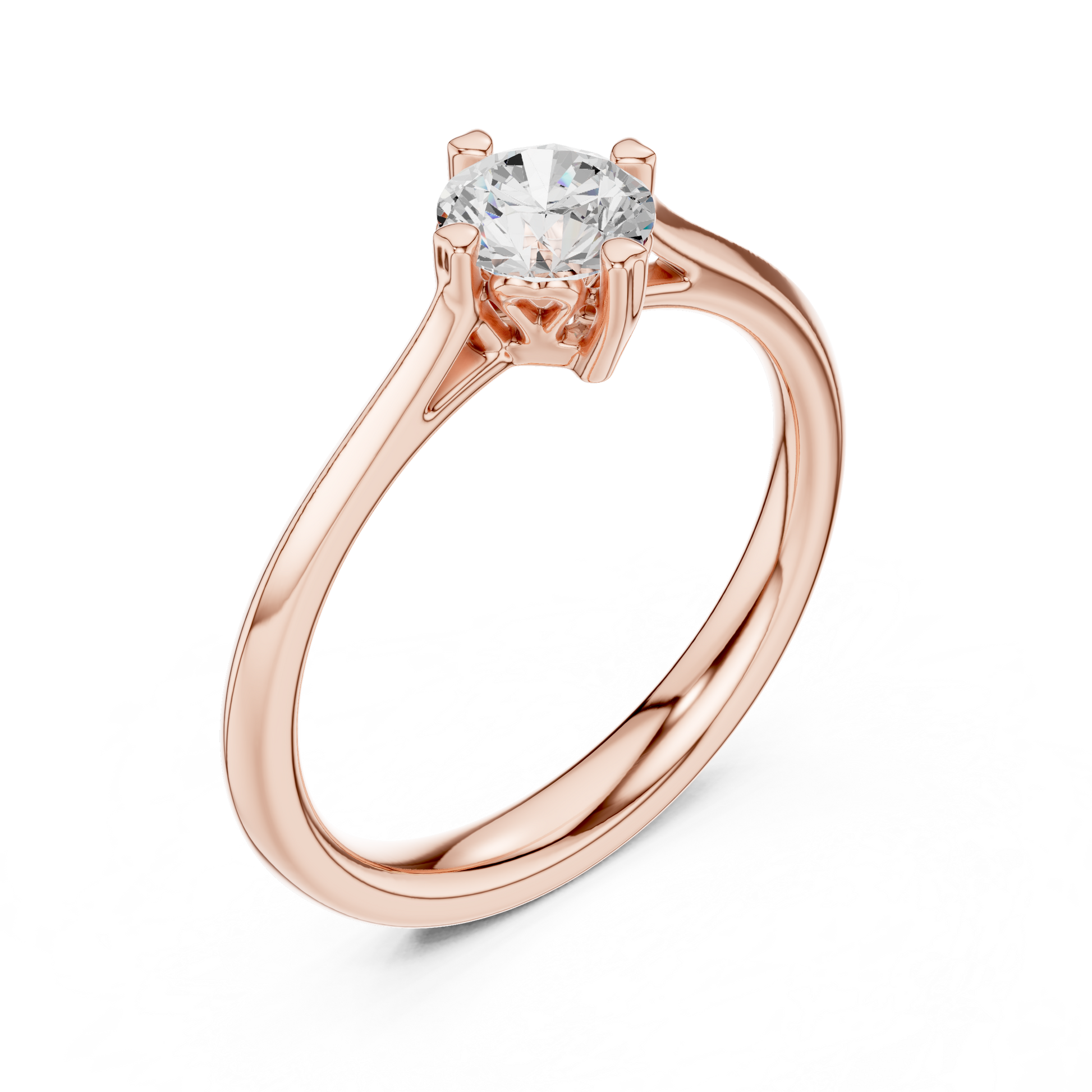 Round Solitaire Lab Grown Diamond Ring
