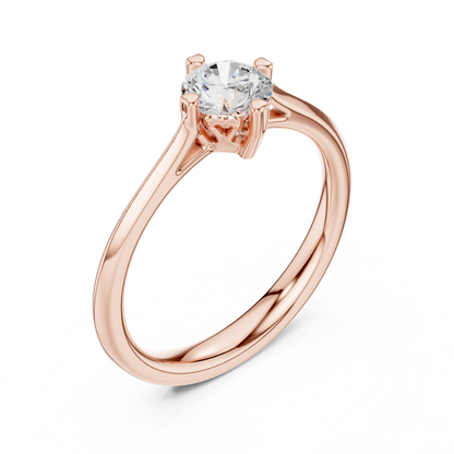 Round Solitaire Lab Grown Diamond Ring