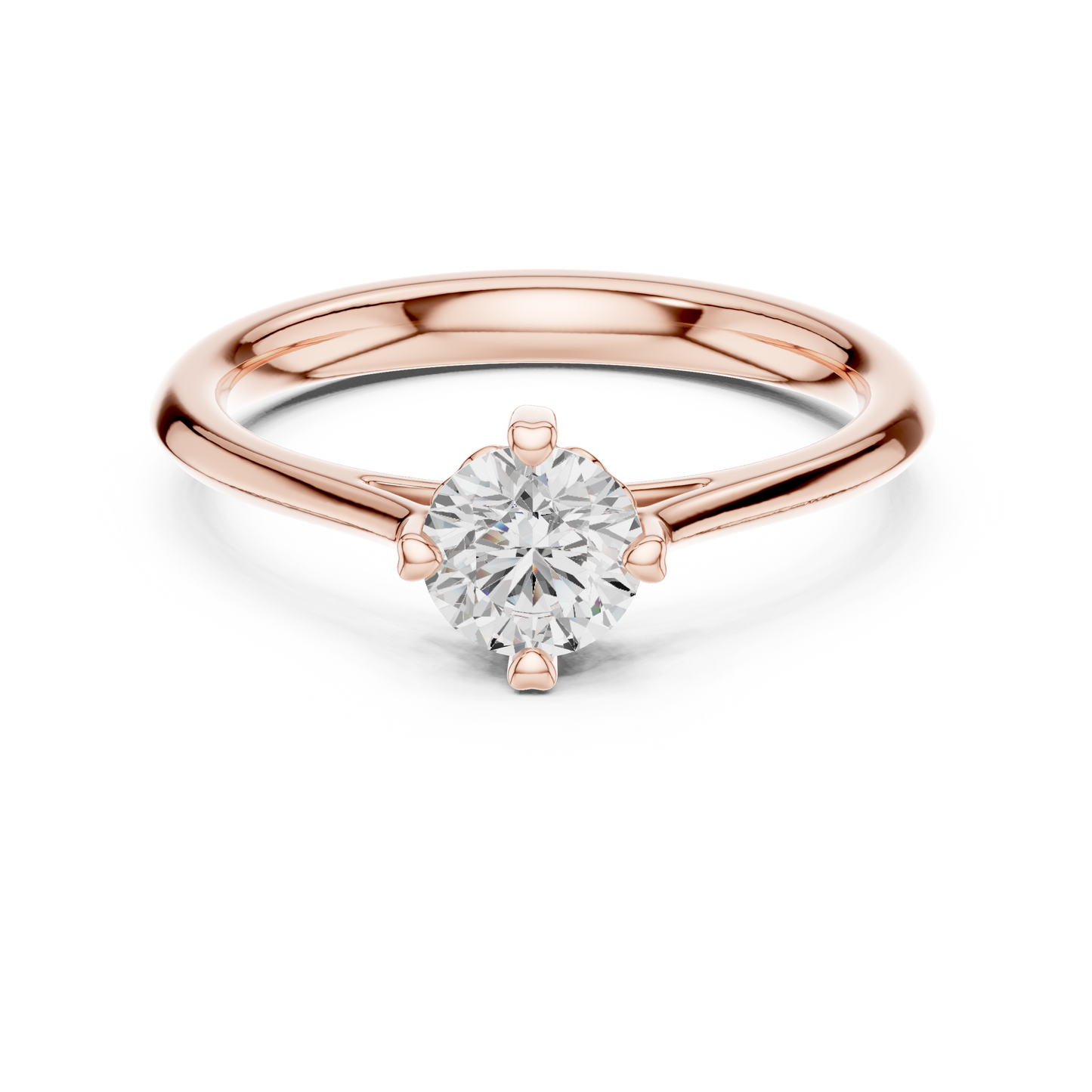 Round Solitaire Lab Grown Diamond Ring