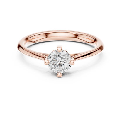 Round Solitaire Lab Grown Diamond Ring