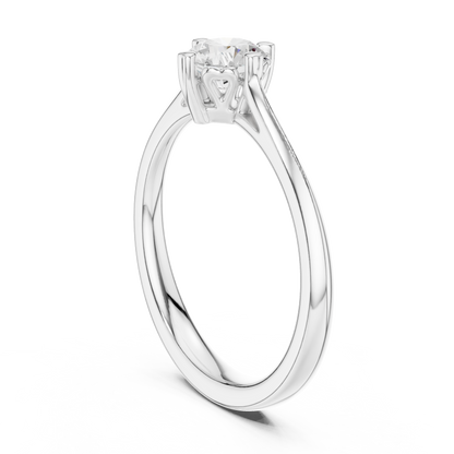Round Solitaire Lab Grown Diamond Ring