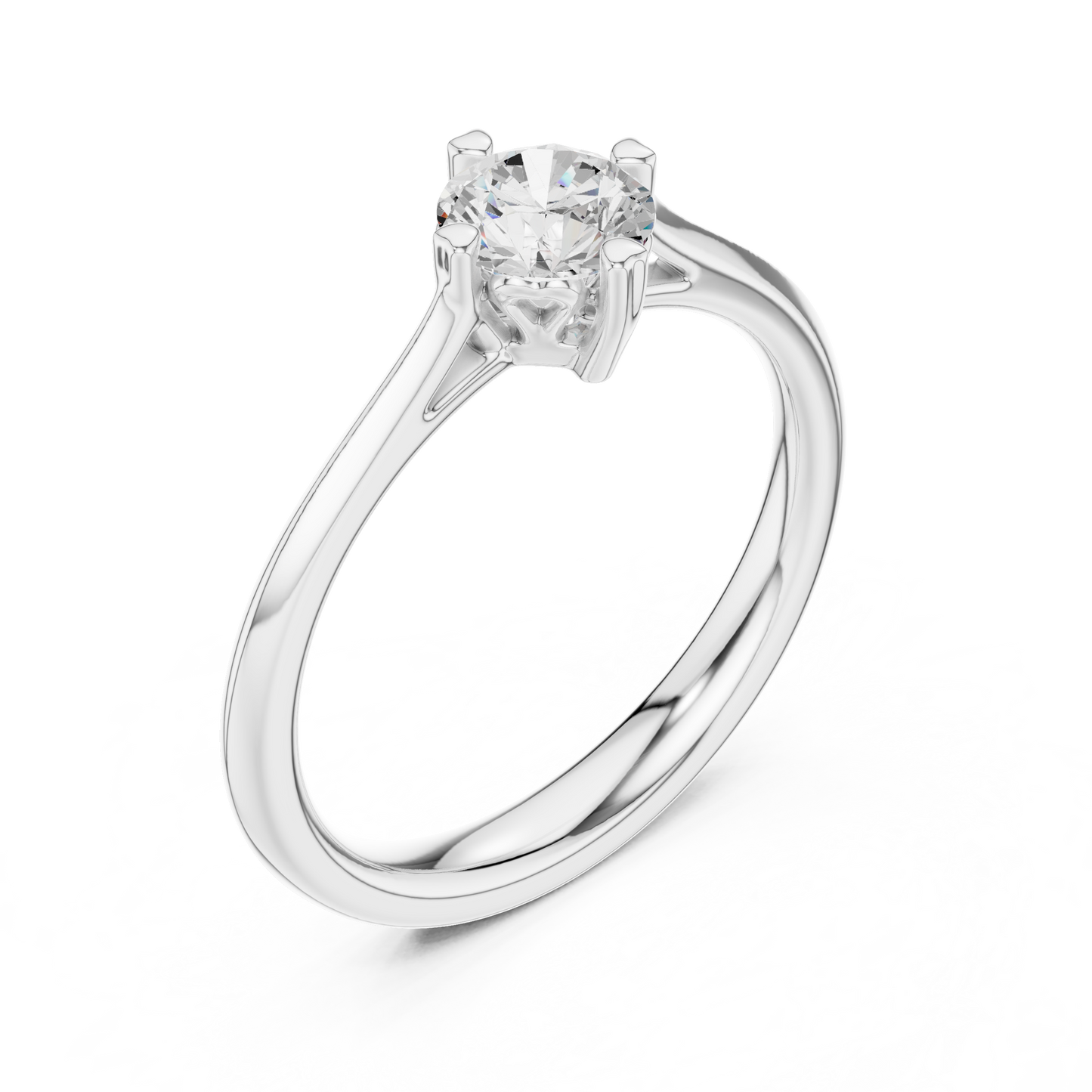 Round Solitaire Lab Grown Diamond Ring