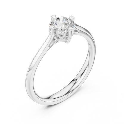 Round Solitaire Lab Grown Diamond Ring