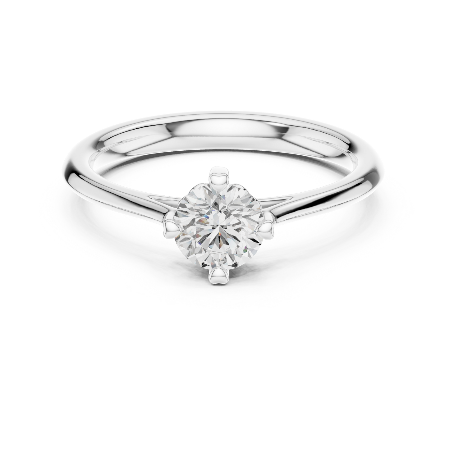 Round Solitaire Lab Grown Diamond Ring