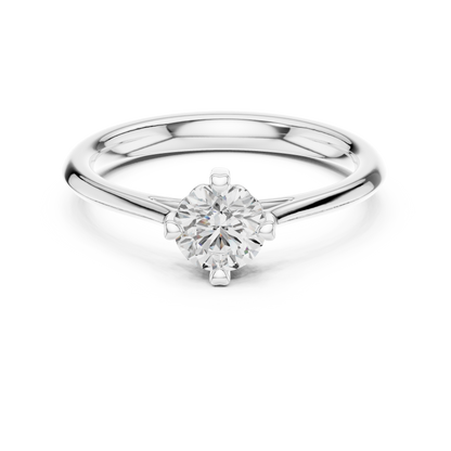 Round Solitaire Lab Grown Diamond Ring