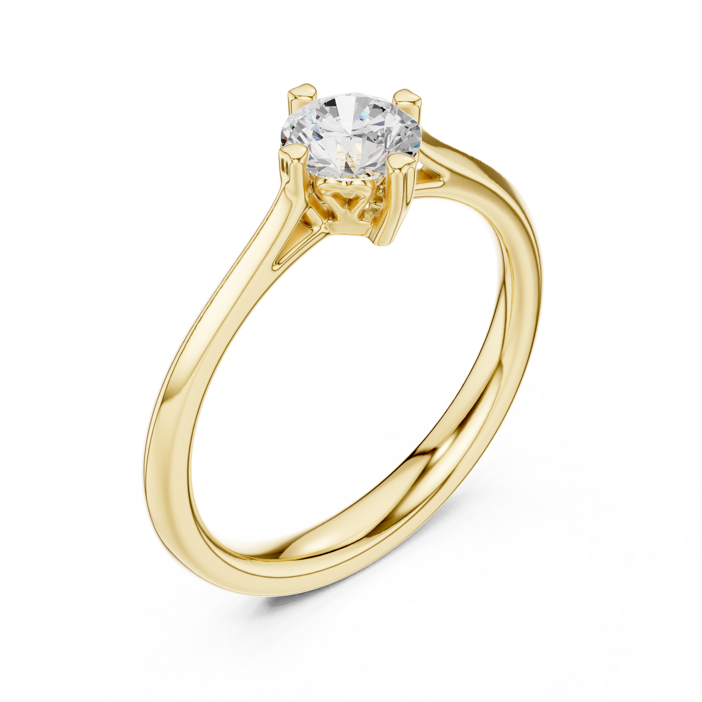 Round Solitaire Lab Grown Diamond Ring