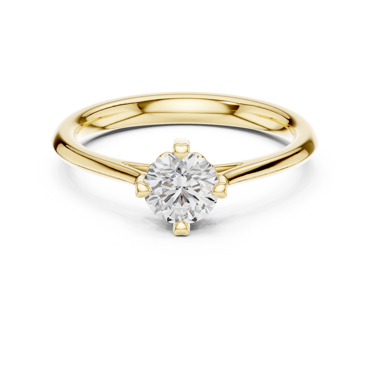 Round Solitaire Lab Grown Diamond Ring