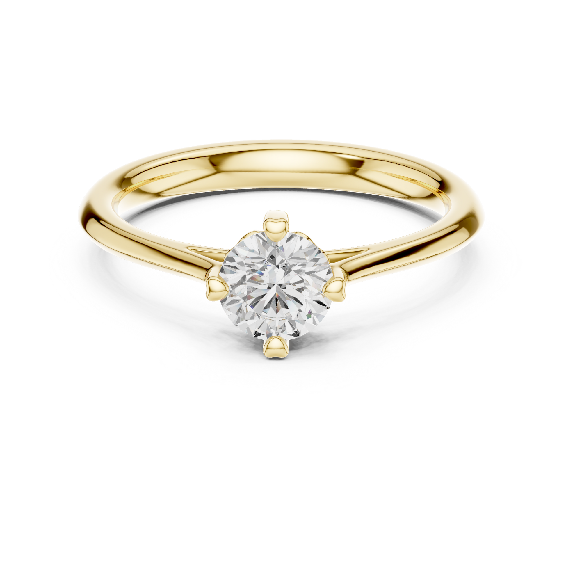 Round Solitaire Lab Grown Diamond Ring