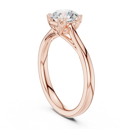 Round Solitaire Lab Grown Diamond Ring
