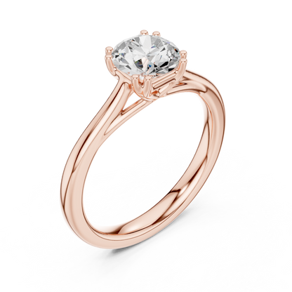 Round Solitaire Lab Grown Diamond Ring