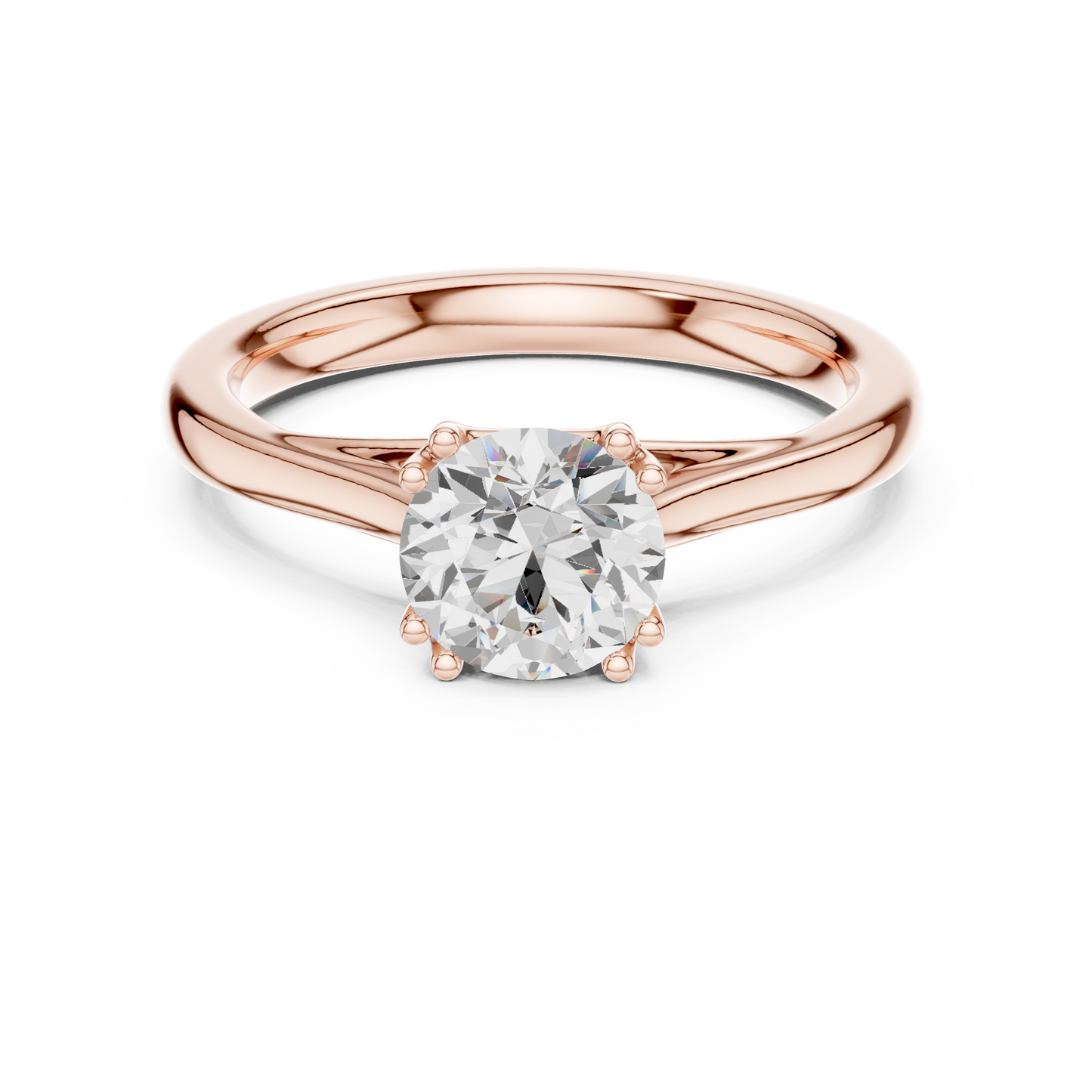 Round Solitaire Lab Grown Diamond Ring