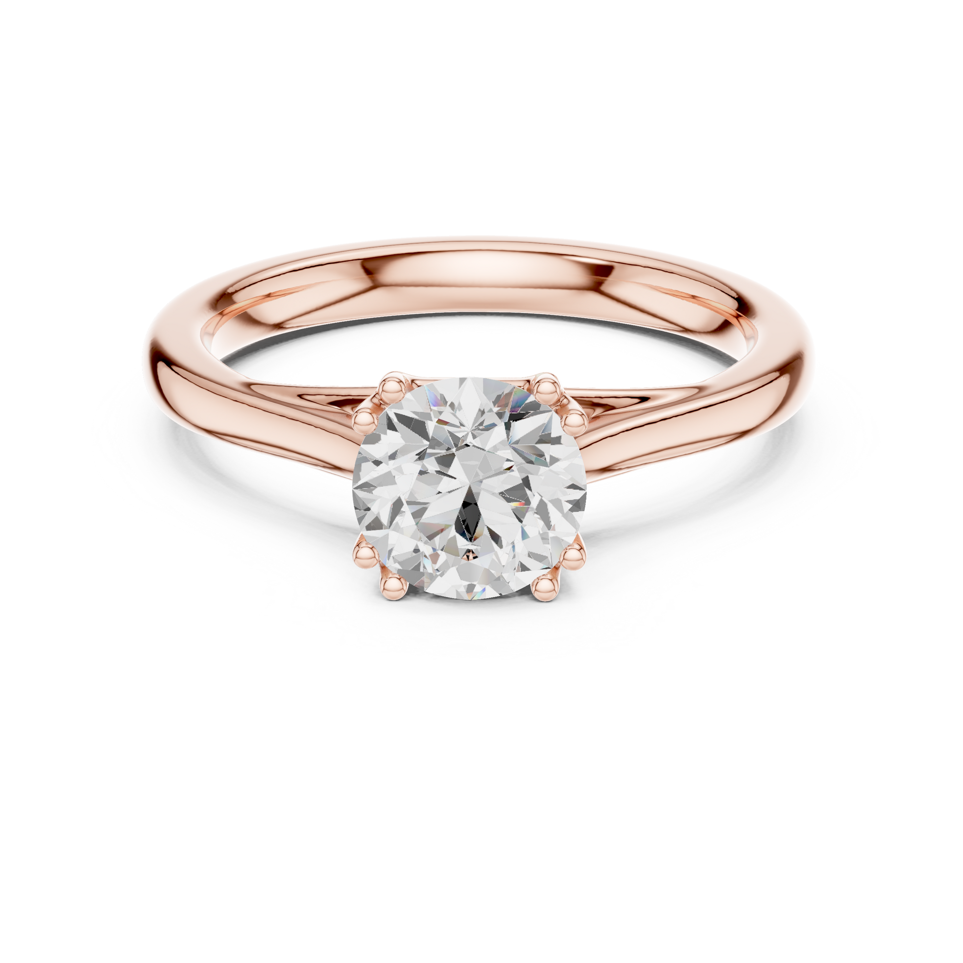 Round Solitaire Lab Grown Diamond Ring