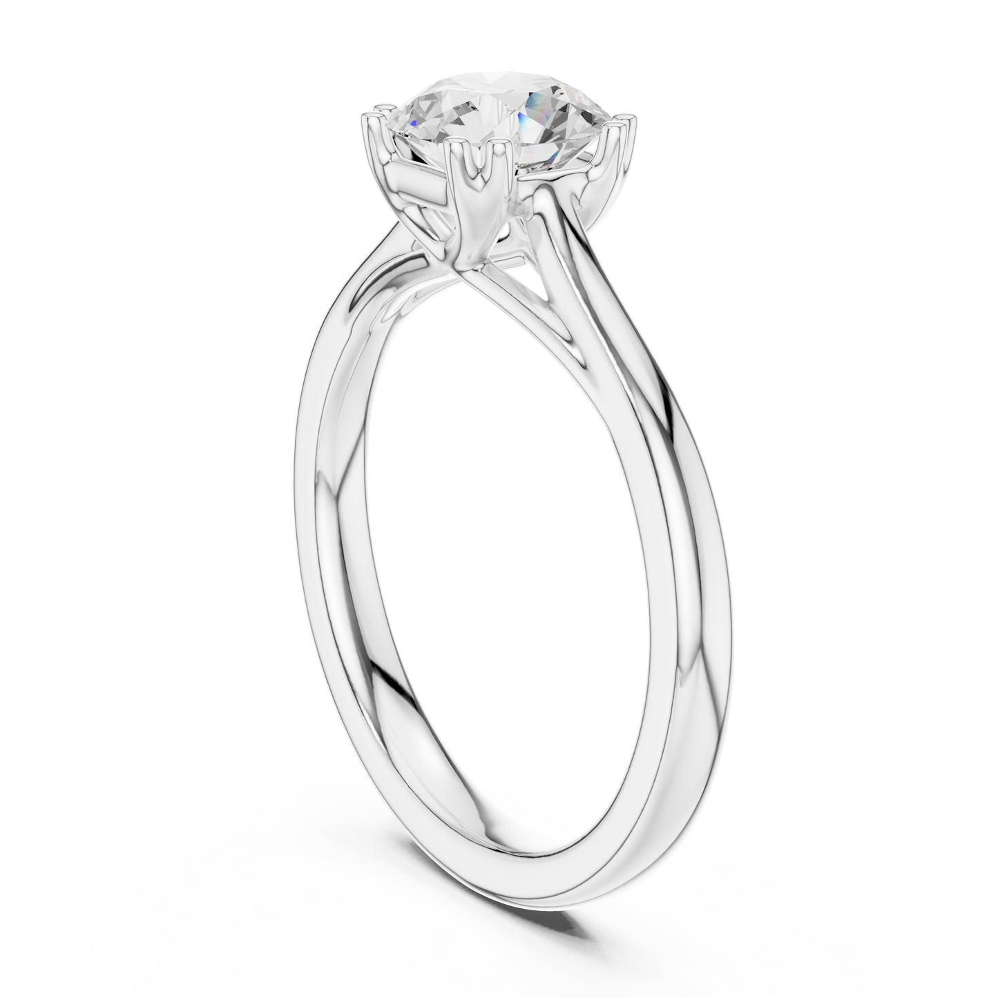 Round Solitaire Lab Grown Diamond Ring