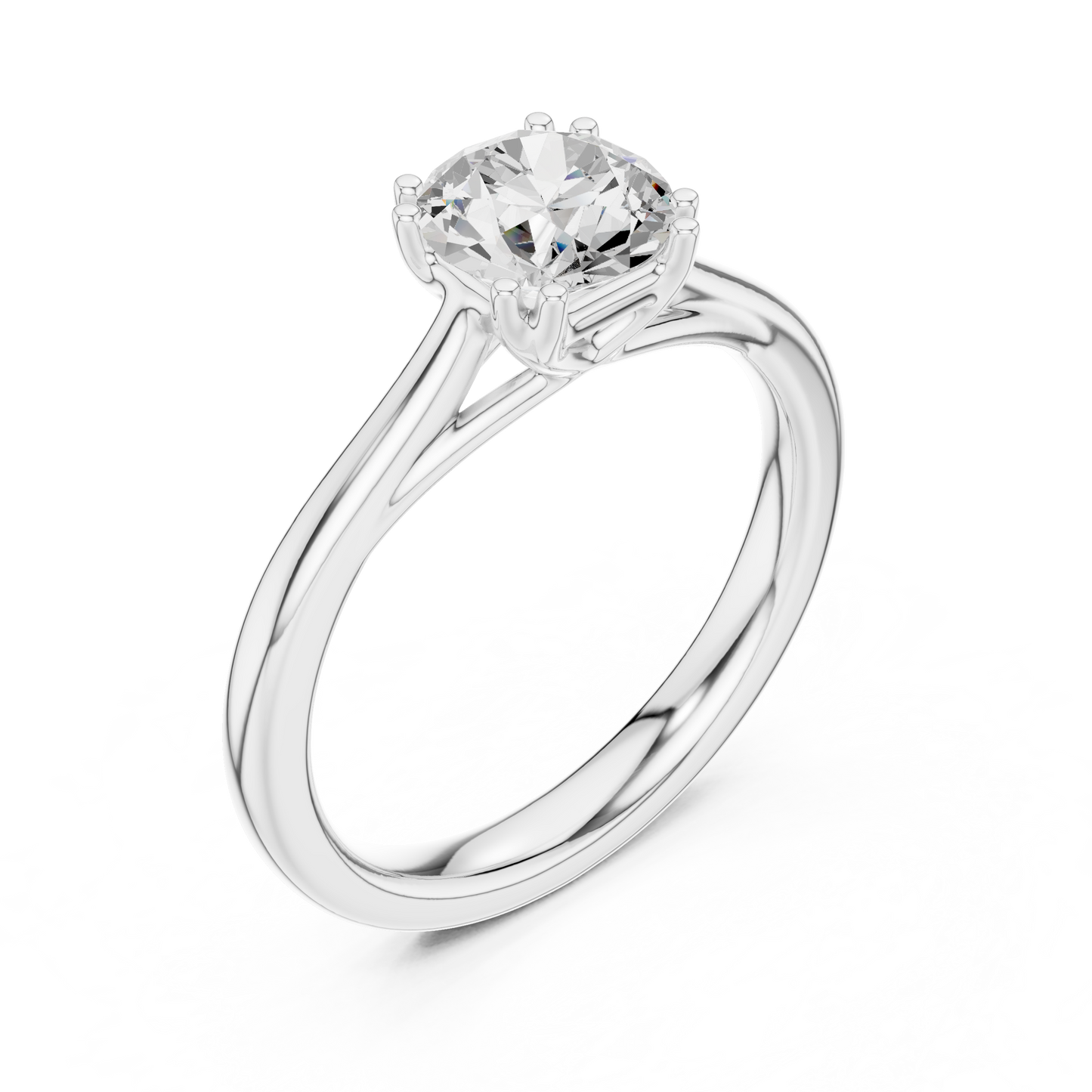Round Solitaire Lab Grown Diamond Ring