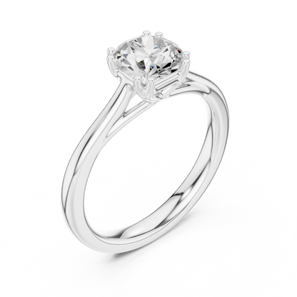 Round Solitaire Lab Grown Diamond Ring
